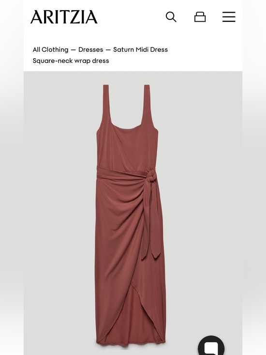 Wilfred Dresses & Skirts - Wilfred Black Square-Neck Wrap Midi Dress with Knot